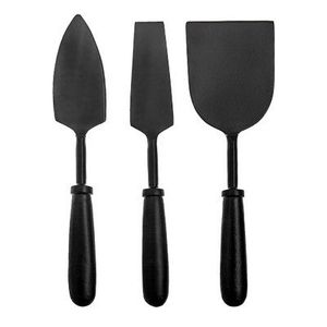 Juego de Utensilios para Queso de Primera Calidad con Recubrimiento de Titanio Negro, Mango Agradable, Cuchillos Metálicos para Uso en la Cocina - Product Image 6