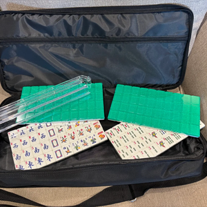 ชุดไพ่นกกระจอกสีเขียวทำด้วยมือของ wjong mAh 2ชั้นกระเบื้องไพ่นกกระจอกอเมริกันแวววาว - Product Image 1