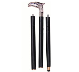 Brass Inlayed Wooden <b>Walking</b> Stick Vintage Designer <b>Crutches</b> for Men and Women with Elegant Handle by AYAANS CREATIONS - Product Image 1