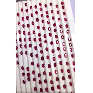 แก้วสำหรับกรุงเทพฯ158ชิ้นทับทิม6x4มม. 7x5มม. รูปไข่หน้า95 CTS ล็อต iroc การขายอุ่นอัญมณีหลวมเรา $87สำหรับทุกคน - Product Image 3