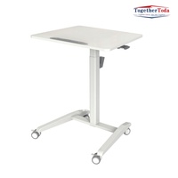 Unité mobile à roulettes inclinable et réglable en hauteur pneumatiquement pour canapé-lit, bureau à domicile, poste de travail pour ordinateur portable