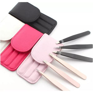 Juego de pinzas de 3 uds con estuche, juego de pinzas profesionales para cejas de acero inoxidable, pinzas de punta plana y puntiagudas inclinadas - Product Image 6