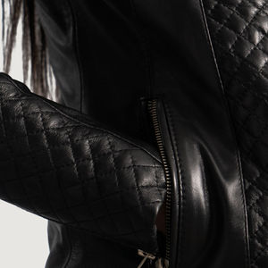 Chaquetas de moda de cuero para mujer de último diseño, gran oferta para mujer, servicio OEM genuino personalizado, chaquetas de moda de cuero para mujer - Product Image 6