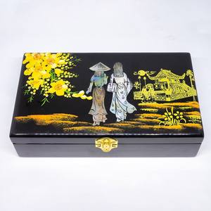 Caja de laca para guardar joyas, papelería, oficinas, dormitorios, decoración, cajas lacadas de alto brillo - Product Image 3