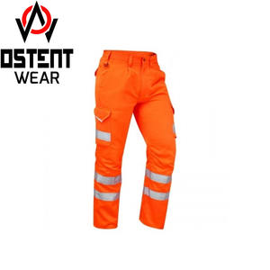 Pantalon de travail de sécurité haute visibilité de qualité supérieure avec bande réfléchissante et fermeture à glissière pour les jambes Pantalon de travail industriel durable et confortable - Product Image 5