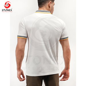 Verano nuevo diseño algodón manga corta hombres para Polos Color sólido estampado personalizado camisetas para hombre - Product Image 3
