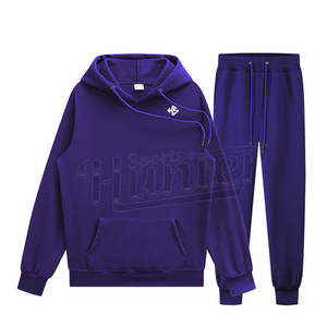 Personalizado 100% algodón en blanco de peso pesado holgado polar chándal para hombres Sudadera con capucha y pantalones de chándal Jogger conjuntos para Unisex - Product Image 6