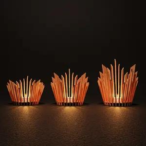 Portavelas de madera hecho a mano, diseño elegante y elegante, busca espacios para el hogar y la Oficina para el Día de San Valentín a precio mayorista - Product Image 2