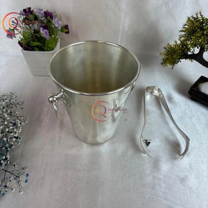 Venta al por mayor de herramientas de barra de acero inoxidable de metal logotipo personalizado enfriador de hielo cubo champán y cerveza cubo de hielo de gran tamaño pulido con espejo - Product Image 1