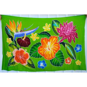 Pareos Hawaianos Pintados a Mano 100% Rayón de Alta Calidad, Ropa de Playa Personalizada al por Mayor, Cubierta para las Islas del Pacífico Asiático HPLU009-01-180 - Product Image 1
