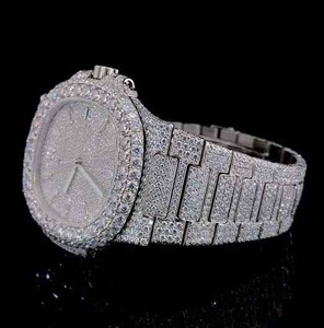 Reloj de Movimiento Automático con Diamantes de Moissanita VVS Helados de Lujo, Suministro Directo de Fábrica, Disponible a un Precio Accesible - Product Image 2