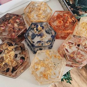Beautiful handmade resin <b>coaster</b> set for home decoration crafted with durable material suitable for gifting - Product Image 1
