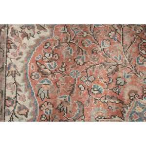 <b>Vintage</b> 1.5 X 3 ft Turkish Wool <b>Rug</b> Orange & Blue Patchwork Flat Weave for Living Room Decorations Latex Backed - Product Image 5