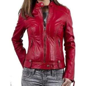 Chaqueta de cuero negra para hombre, estilo Cafe Racer, corte ajustado, para motociclista, con franja en el brazo |   Abrigo de Cuero Moderno Estilo Urbano - Product Image 3