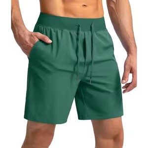 Pantalones cortos para correr de secado rápido personalizados para hombre, cordón corto de estilo informal de Color sólido con posición frontal del logotipo - Product Image 6
