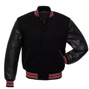 2025/2026 Logo personnalisé Varsity Vestes Manches en cuir Broderie Collège Baseball Letterman Varisty Veste d'hiver pour hommes - Product Image 2