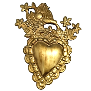 Cuadro de Latón con el Sagrado Corazón de Jesús para Colgar en la Pared, Artesanía en Metal, al Mejor Precio - Product Image 3