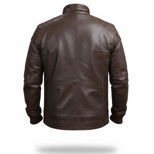 Veste en cuir pour homme hiver 2025 Doublée pour les jeunes d'affaires Grande taille Fermeture éclair Prix bas Meilleure qualité - Product Image 5
