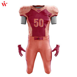 Uniforme de fútbol americano Unisex de alta calidad, Impresión de logotipo personalizado, ropa deportiva de poliéster, patrón de sublimación multicolor, algodón - Product Image 6