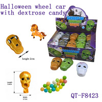 Halloween schedelvormige marshmallow speelgoedauto met mini-dextrose snoepjes |   Displaydoosje Nieuwigheid Kinderfeestje Suiker