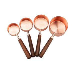 Cuchara de cobre, cucharas medidoras, tazas, cuchara medidora de granos de café/cuchara, herramienta de cocina para hornear, el mejor precio - Product Image 2