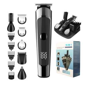 Tondeuse Électrique Professionnelle pour Cheveux, Barbe et Corps, Affichage Numérique, Rechargeable USB, Acier Inoxydable, IPX7, pour Voiture et Camping-Car - Product Image 2