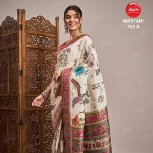Collection de saris en soie de créateur de viscose de qualité supérieure disponible au tarif de gros, idéal pour les tenues de fête - Product Image 1