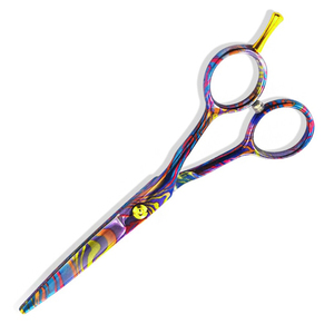 Tijeras Profesionales de Peluquería para Corte de Cabello con Reposadíces Ajustable, Recubrimiento de Papel de Color, Tijeras Elegantes - Product Image 6