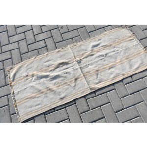 พรมขนสัตว์ตุรกีวินเทจพรมปูพื้นเย็บปะต่อสีเหลืองสีเบจทันสมัยขนาด19x46ฟุตแผ่นยางรองสำหรับตกแต่งห้องนั่งเล่นขนาด4เมตร - Product Image 2