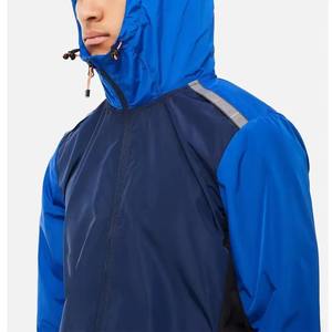 Survêtements coupe-vent en nylon vierge à blocs de couleurs et à capuche réglables de haute qualité pour hommes, vente en gros - Product Image 4