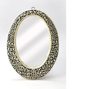 Espejo colgante con diseño Floral para dormitorio, espejo decorativo con diseño de hueso para oficina y sala de estar - Product Image 3