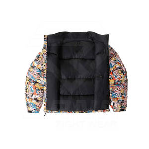 Fabricant vente en gros de haute qualité femmes doudoune manteau d'hiver personnalisé en cuir de mouton imprimé techniques capuche surdimensionnée - Product Image 6