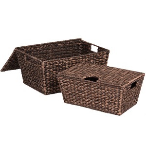 Natural Eco-friendly <b>Water</b> <b>Hyacinth</b> <b>Basket</b> Home Otganization Storage <b>Basket</b> Decor Handwoven by Vietnamese Manufacturer - Product Image 1