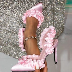 Glamorous Women's Party Heels Rhinestone Stiletto High Heel <b>Sandals</b> for <b>Evening</b> and Wedding Glitter Slip on Dress Shoes - Product Image 1