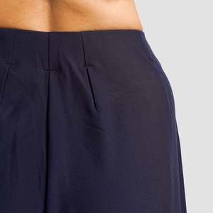 Pantalon Harem Ballon Dynamique Bleu Marine pour Femme, Taille Haute, Respirant, Coupe Droite, Décontracté, Coloré et Plissé - Product Image 5