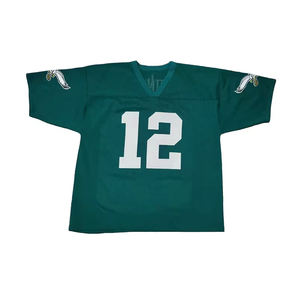 Ventes en gros d'usine Maillots de football américain pour hommes Patch brodé personnalisé à manches courtes Meilleurs chemises - Product Image 6