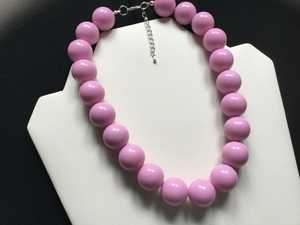 Collier en perles de résine de style ange, couleur noire, artisanat, bijoux de mode - Product Image 4