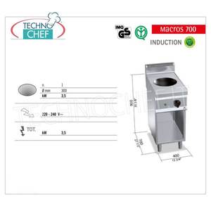 Cocina Eléctrica con 1 Placa de Inducción Wok en Mueble Abierto, 3.5 kW - Product Image 3