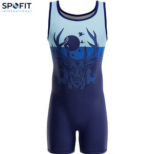 High Quality Custom Logo Sublimation Wrestling Sportswear Youth Men Powerlifting Singlets Men's Casual Gym Workout Singlet - Product Image 5
