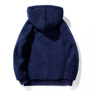 Sudaderas con capucha personalizadas para hombre alta calidad 100% algodón pesado Sherpa Fleece Basics colores personalizados invierno bordado liso teñido - Product Image 3