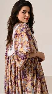 ชุดเดรสยูเครนปักมือคอวีแขนยาวสไตล์อินเดียชุดเดรสยูเครนสำหรับฤดูหนาว - Product Image 2