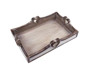 Bandeja de madera maciza de nogal negro para decoración del hogar con mango de metal Bandeja de madera rectangular desechable y ecológica para servir - Product Image 6