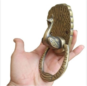 High Quality Modern Round Door Pull Knocker Manufacturer's Polished Chrome Zinc Alloy for Wooden Door - Product Image 1