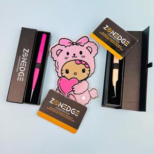 Pince à cils en acier inoxydable de haute qualité avec pointe en fibre pointue Tuile de cils de beauté de marque privée Embouts en fibre antistatique - Product Image 4