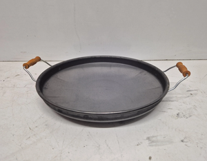 กระทะเหล็กทำมือสไตล์ชนบท – กระทะซาจแบบตุรกี ด้ามจับไม้ - Product Image 4