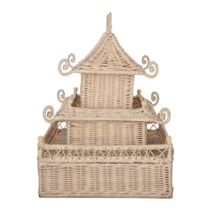 ศาลาหวายทรงสี่เหลี่ยมผืนผ้า ดีไซน์โดดเด่น หลังคาศาลาหวายสวยงาม เหมาะสำหรับตกแต่งโต๊ะและทางเข้า - Product Image 2