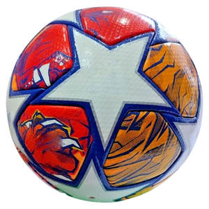 Ballon de football en PVC cousu à la machine, taille personnalisée, en stock, pour entraînement et matchs, taille standard, ballon en PU imprimé pour le sport - Product Image 3