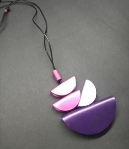 Beautiful Vintage Half Moon White Resin Pendant <b>Necklace</b> Handmade Bohemia Design for Wedding Party Engagement Natural Plating - Product Image 2