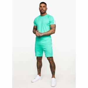 Venta caliente nuevo conjunto de dos piezas para hombre Casual verano cuello redondo deportes camiseta conjunto corto se puede personalizar conjunto de hombres pantalones cortos al aire libre - Product Image 1