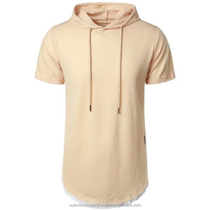 Sudadera con capucha de verano, nueva Camiseta holgada de manga corta para hombre, Sudadera ligera de Color sólido, camisas con cuello transpirable para Fitness - Product Image 1